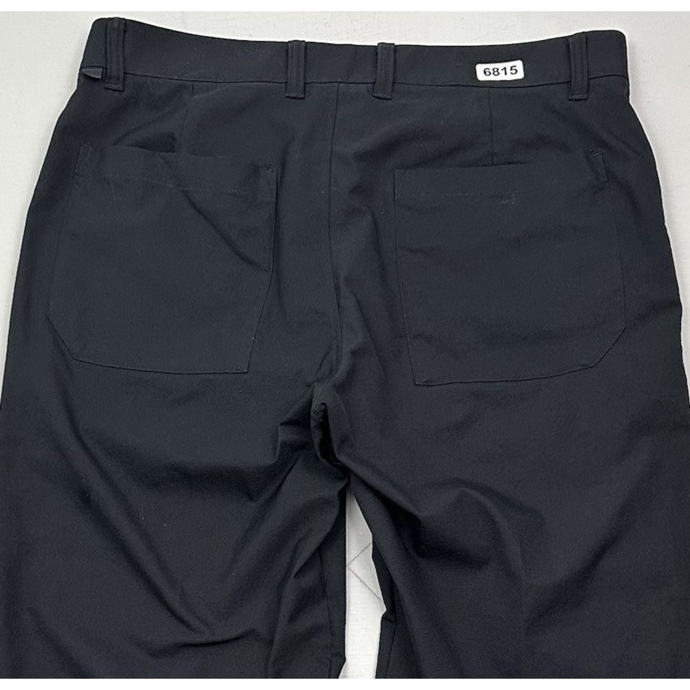 lululemon Relaxed Tapered Trouser Pants Men 34x27 Black Smooth Twill LM5AN1S